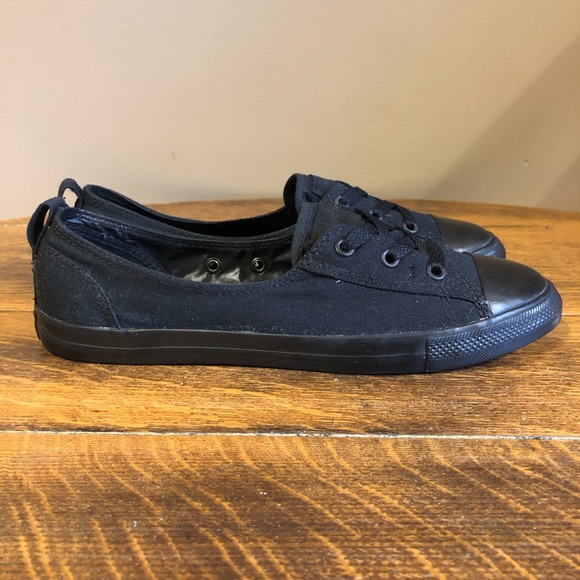 Converse Shoes - Converse black slip on ballerina sneakers